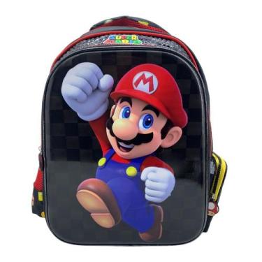 Imagem de Mochila De Costa Super Mario Bolso Frontal 3D 42551 - Luxcel