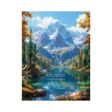 Imagem de Kit De Pintura Em Diamante 5D Paisagem Florestal Com Mosaico De Strass