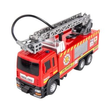 Imagem de Brinquedo De Caminhão De Bombeiros Com Spray De Água Para Crianças, Mo