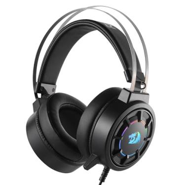 Imagem de Headset Gamer Redragon Grendel RGB Preto USB Drivers 40mm Iluminação Lateral Arco Suspenso com Ajuste de Volume H314-RGB