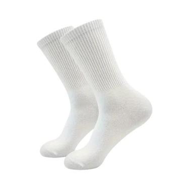 Imagem de Meias De Algodão Macias Para Homens E Mulheres, Pacote Com 3-6 Pares, 