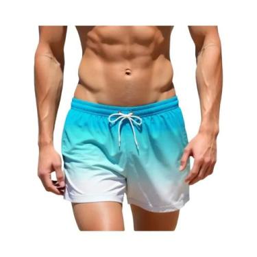 Imagem de Calções De Banho Masculinos De Secagem Rápida E Respiráveis Com Cordão