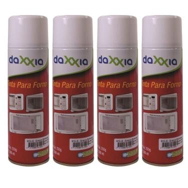 Imagem de 4 Spray Tinta Branca Forno Microondas Daxxia 300ml