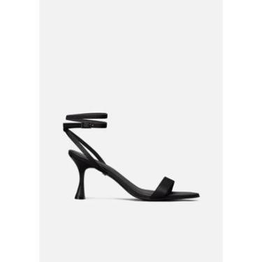 Imagem de Sandália De Salto Médio Geométrico Com Bico Folha-Feminino