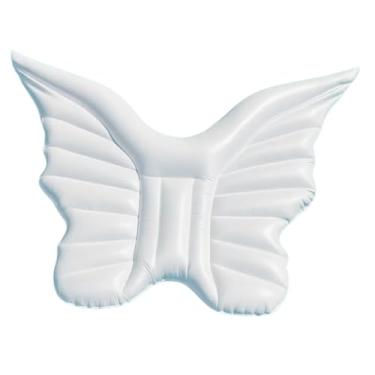 Imagem de Boia Inflável Gigante Borboleta Branca 250x240 cm | Decoração Piscina e Flutuador Adulto para Verão, Festas e Pool Party