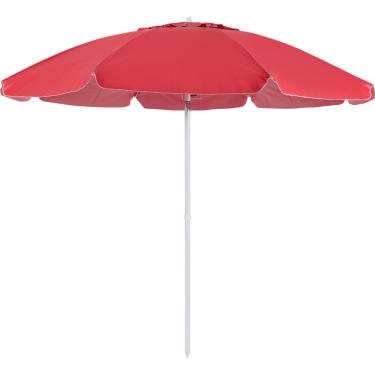 Imagem de Guarda-sol Articulado 2,40m em Bagum e Alumínio Vermelho Bel