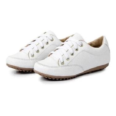 Imagem de sapatênis tênis feminino branco leve casual para profissionais da saúd