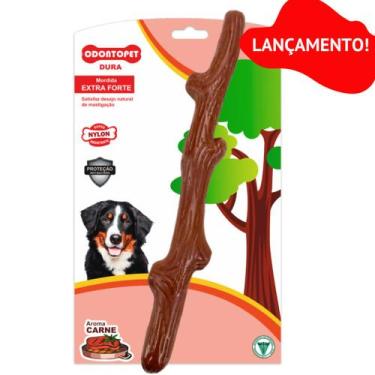 Imagem de Brinquedo Tronco Extra Forte Cães Raças Grandes Gravetão Mordedor Resi