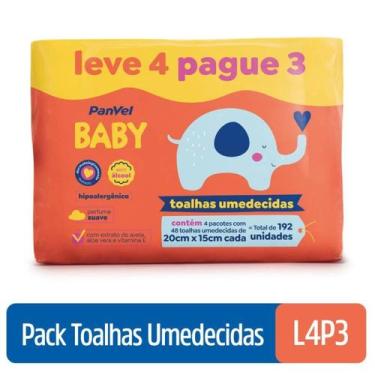Imagem de Lenços Umedecidos Panvel Baby Leve 4 Pague 3 - 48 Unidades Cada