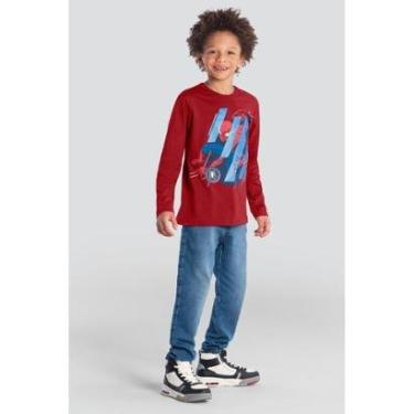Imagem de Camiseta infantil menino Homem-Aranha metalizada Brandili-Masculino