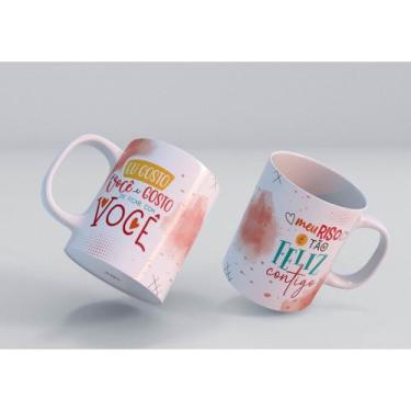 Imagem de Caneca Personalizada casal divertido e fofinhos 325ml - PRESENTE CRIAT