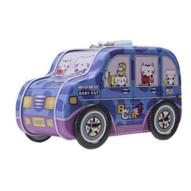Imagem de Forma de carro anti-queda Piggy Bank para crianças em metal 15x8x9,5cm
