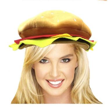 Imagem de Costume Hat Burger Cosplay Funny Hamburger Cap 30x30cm - Yiweisai