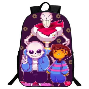 Imagem de Mochila Undertales Sans Kids School 30x13x40cm Poliéster - Yiweisai