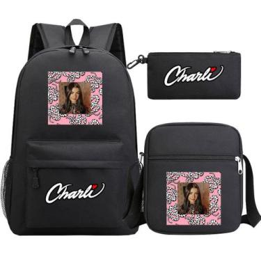 Imagem de Conjunto de mochilas Charli d'Amelio Anime School para crianças (3 uni