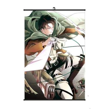 Imagem de Pôster artístico Attack On Titan Levi 40x60cm em tecido+plásticos - yi