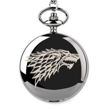 Imagem de Relógio de bolso Games Of Thrones House of Stark Retro - yiweisai