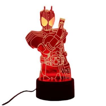 Imagem de Lâmpada de ilusão LED 3D com luz noturna Kamens Riders Anime - Yiweisa