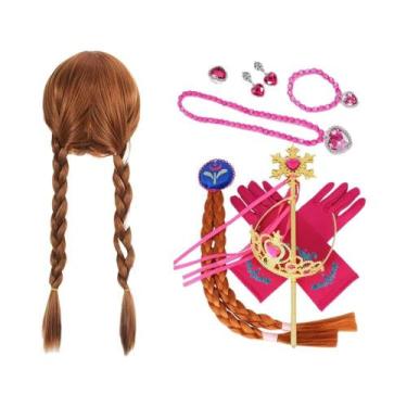 Imagem de Coroa De Cabelo Sintético Da Princesa Elsa Anna Do Frozen 2, Acessório