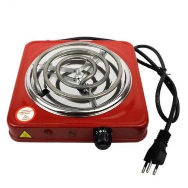 Imagem de Fogareiro Fogão Eletrico Camping Viagem 1000w 220v - Futuro Casa, Verm