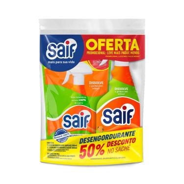 Imagem de Kit Desengordurante Saif 500ml Spray + Refil 500ml