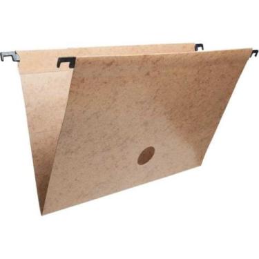 Imagem de Pasta Suspensa Marmorizada Castanha Haste Plástica 50unid - Dello