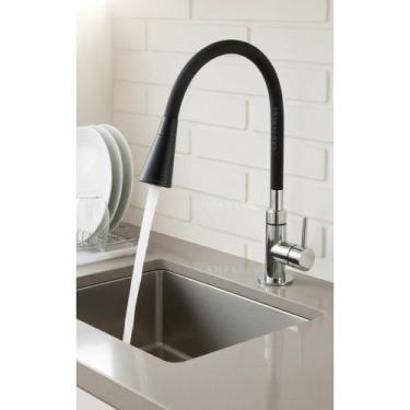 Imagem de Torneira Cozinha Gourmet Flexível 2 Jatos Preto - Congratulations Stor