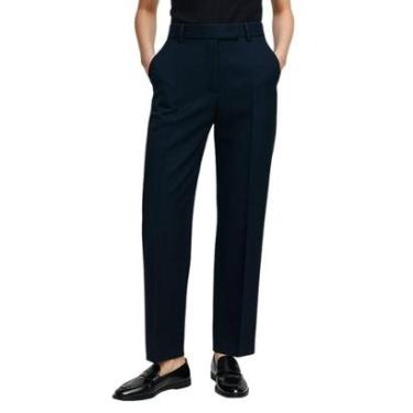 Imagem de Calça Social Feminina Dudalina Slim Fit Azul Marinho 1811283-Feminino