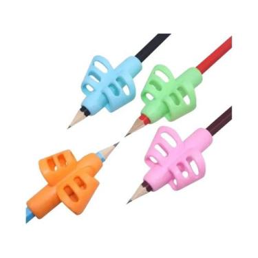 Imagem de Conjunto De Suporte De Caneta De Silicone Para Crianças Para Correção 