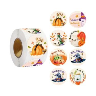 Imagem de Rolo De Adesivos De Morcego Para Halloween 500pcs Impermeáveis Com Gli