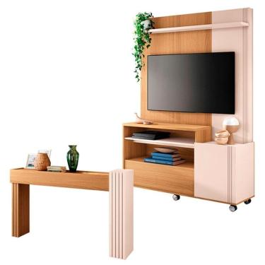 Imagem de Home Theater Flip e Aparador Astro Freijó Off White – HB Móveis