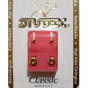 Imagem de Brinco studex classic 2mm bolinha pequena dourado cor:dourado, Dourado