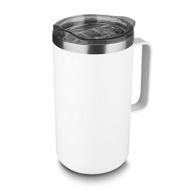 Imagem de Caneca Térmica com Tampa All White para Bebidas Quentes e Frias em Plástico com Área In...