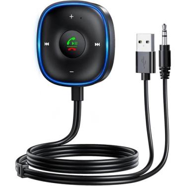 Imagem de Receptor de adaptador Bluetooth para carro com microfone AUX 5.3 Bluet