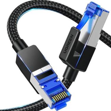 Imagem de Cabo de rede patch cord f/ftp cat8 gigabit nw153 3m preto - 80432 - UG