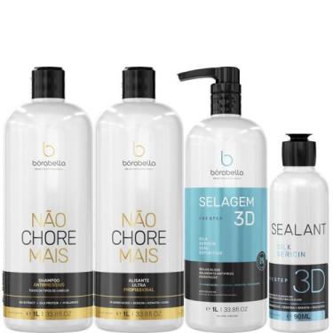 Imagem de Borabella Kit Não Chore 2x1L + Selagem 3D 1 Litro + 90ml