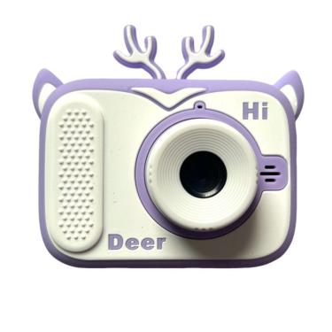 Imagem de Câmera de Vídeo Digital Infantil Unicórnio com Estojos de Silicone Hd 1080p Lente Dupla Roxo OEM