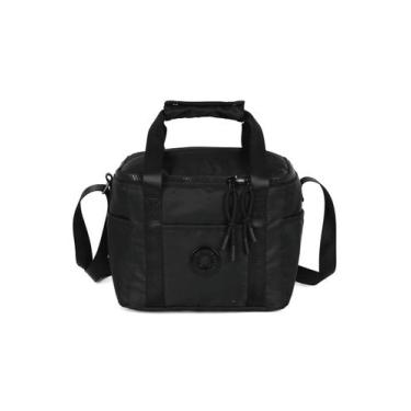 Imagem de Lancheira Juvenil Média Náilon com Bolsos Up4you, Único, Preto