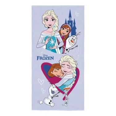 Imagem de Toalha de Banho Infantil Aveludada Estampada Lepper 70x140cm, Frozen