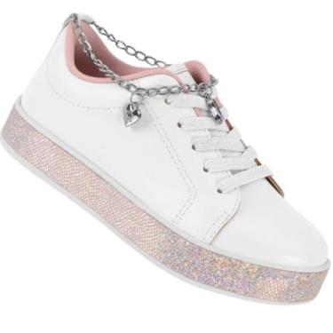 Imagem de Tenis Infantil Molekinha 2520.130 Feminino, Branco, 28