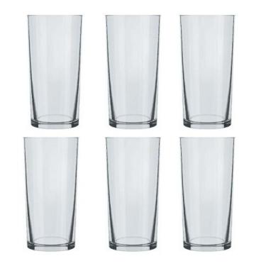 Imagem de Jogo Copo Cylinder Agua e Suco Vidro 300ml - Kit 6 Unidades - NADIR