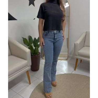 Imagem de Calça Jeans Flare Flávia - Valiant Jeans Wear, 44, Jeans claro