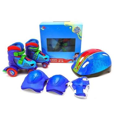 Imagem de Patins Quad Unitoys 26 ao 29 + Kit de Proteção Ref.1386 Azul