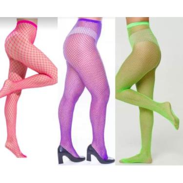 Imagem de Meia calça arrastão acessório fantasia - Perrutextil, Rosa