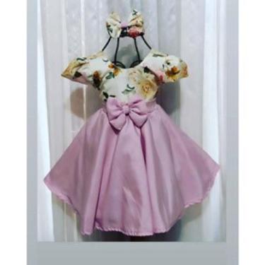 Imagem de Vestido Infantil Menina Elegante Rosa Verão/Primavera - EDYNHOKIDS, 01