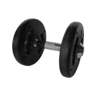 Imagem de Dumbell Injetado com Pegada Cromada 12kg - ANILHAS FITNESS