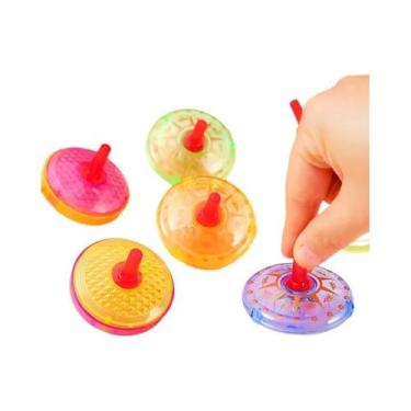Imagem de Mini Piões LED Multicoloridos Com Luzes Piscantes, Pacote Com 5, Com G
