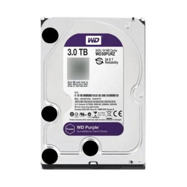 Imagem de Hd 3Tb Sata 3 64mb 5400rpm 64mb 3,5 Purple WD30PURZ WESTERN DIGITAL