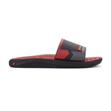 Imagem de Chinelo Masculino Slide Pump Rider 12424, Preto, Vermelho, 39