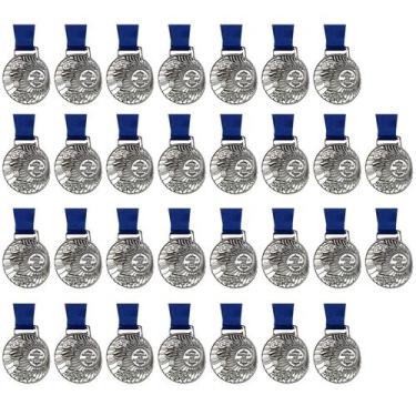 Imagem de Medalha Medasul Honra ao Mérito 35mm Kit C/ 30 Unidades Cor:PrataTaman
